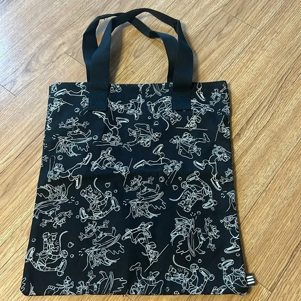 adidas disney goofy Characters Art New black Fabric Reusable shopper tote bag